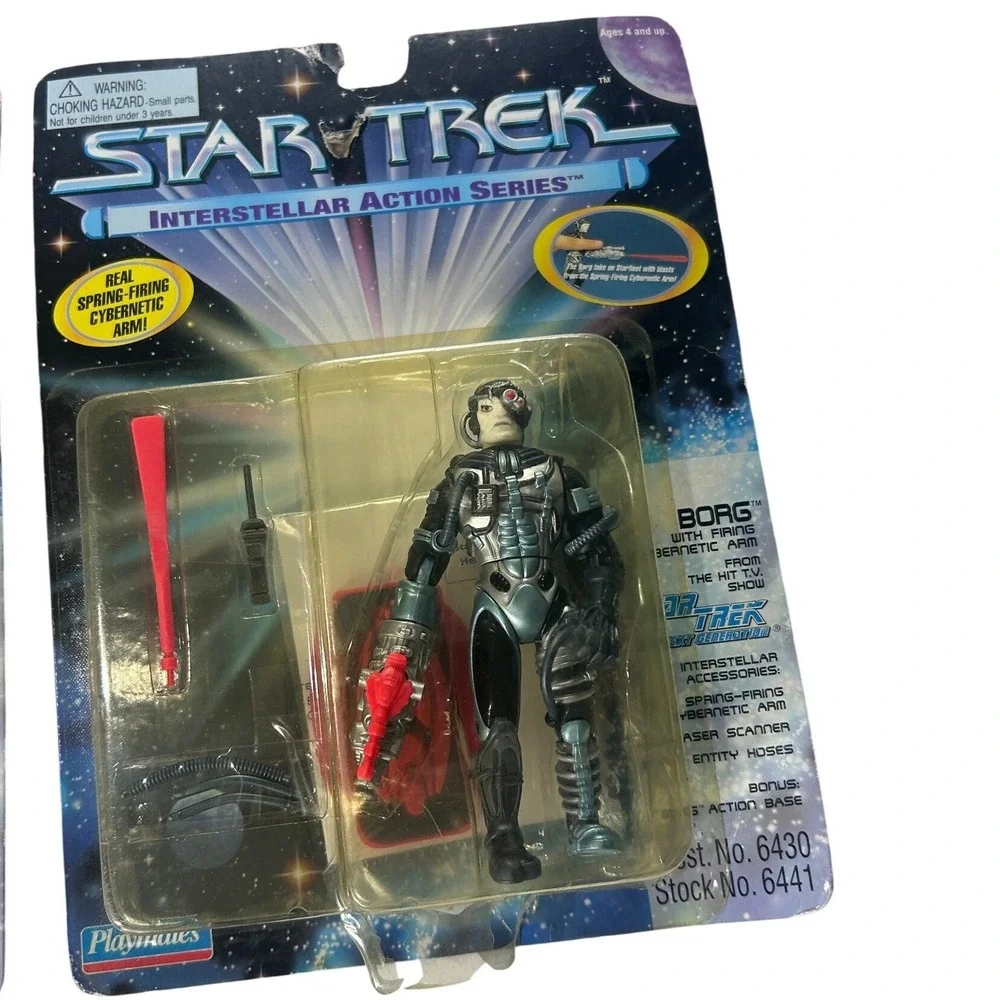 Vintage Star Trek‎ Playmates 90s Action Figure Riker Kurn Borg 16252 6441 Lot 3